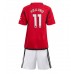 Manchester United Rasmus Hojlund #11 Hjemmedraktsett Barn 2023-24 Korte ermer (+ Korte bukser)